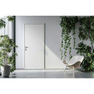 Minimal Swing Single Door Design with Matte Finish