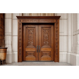 Traditional Swing Door Design in Matte Finish