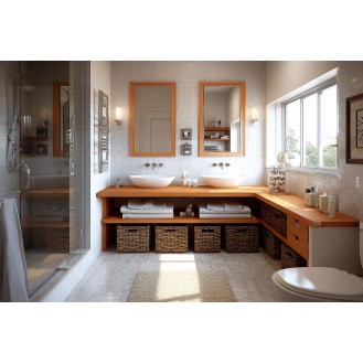 Contemporary Bathroom Design With Open Storage Contemporary Bathroom Design With Open Storage