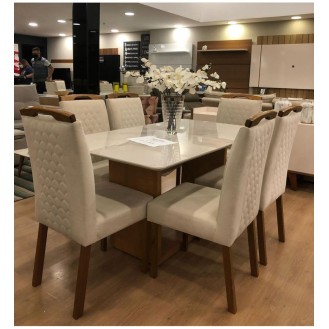 Opalcrest Dining Set 6 Chairs with 1 Table AIF086