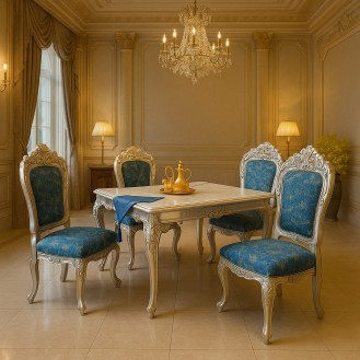 ForestElegance Dining Set 4 Chairs with 1 Table AIF099