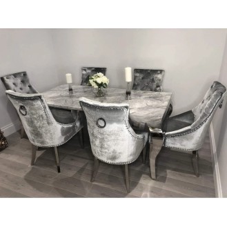 MarbleVista Elite Series Dining Set 6 Chairs with 1 Table AIF102