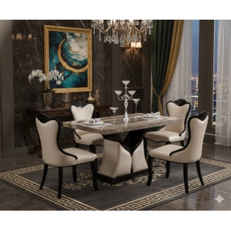ForestElegance Dining Set 4 Chairs with 1 Table AIF109