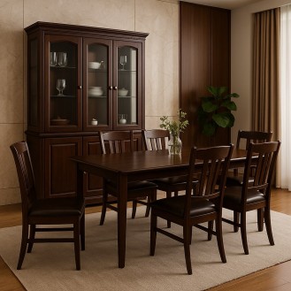 Wooden Imperialia Suite Dining Set 6 Chairs with 1 Table AIF114