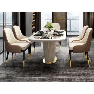 Grand Aura Dining Set 5 Chairs with 1 Table AIF078