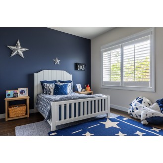 Contemporary Boys Room Design With Dark Blue Accent Wall And Star Decor Contemporary Boys Room Design With Dark Blue Accent Wall And Star Decor