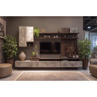 Modern Grey And Brown TV Unit Design For Living Rooms Modern Grey And Brown TV Unit Design For Living Rooms