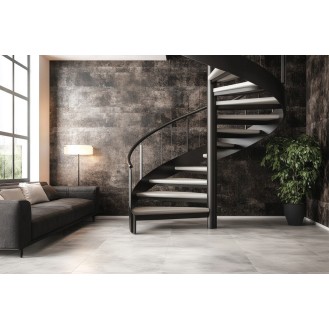 Contemporary Winder Staircase Design Crafted from Ceramic and Metal Contemporary Winder Staircase Design Crafted from Ceramic and Metal