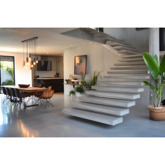 Modern U-Shaped Staircase Design Crafted from Durable Concrete Modern U-Shaped Staircase Design Crafted from Durable Concrete