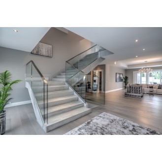 Sleek Concrete Modern U-Shaped Staircase Design Sleek Concrete Modern U-Shaped Staircase Design