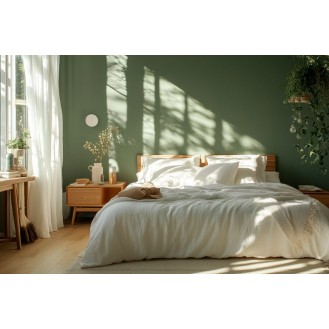 Pistachio Green Wall Paint Design for Modern Bedroom